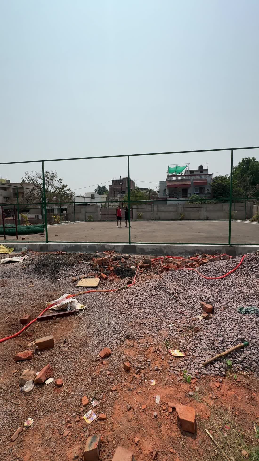 The court ground under construction